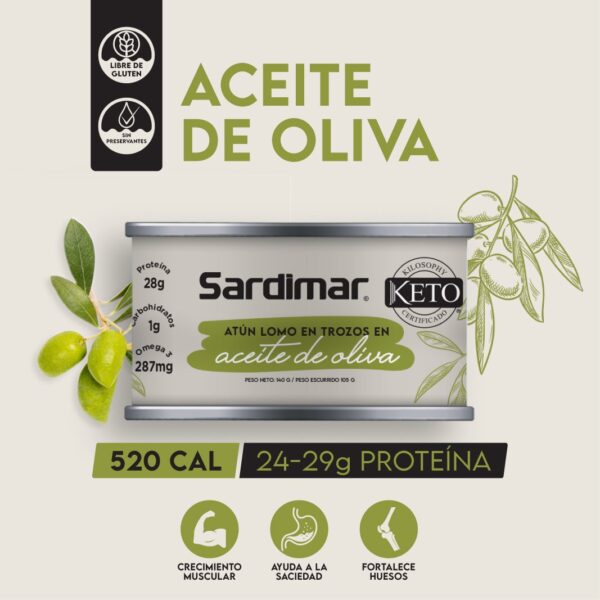 Atún Trozos en Aceite de Oliva 140g - Image 4