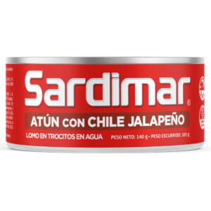 Atún Trocitos con Chile Jalapeño Sardimar 140g