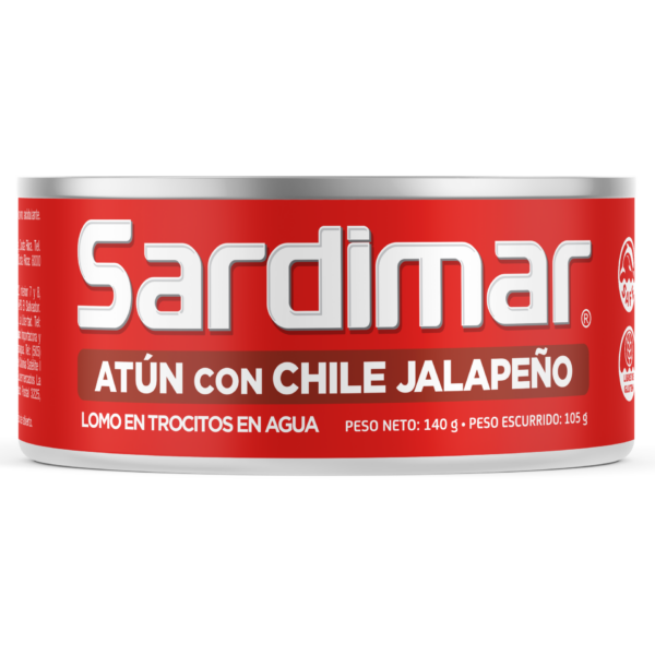 Atún Trocitos con Chile Jalapeño Sardimar 140g