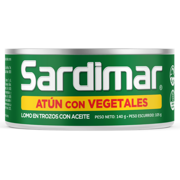 Atún Trozos con Vegetales Sardimar 140g