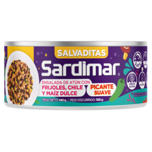 Salvaditas Frijoles, chile y maíz dulce