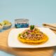 Tostadas de atún con mayonesa y verduras