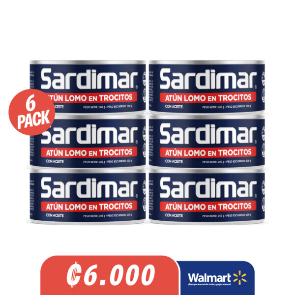 6PACK Trocitos Sardimar 140g Walmart